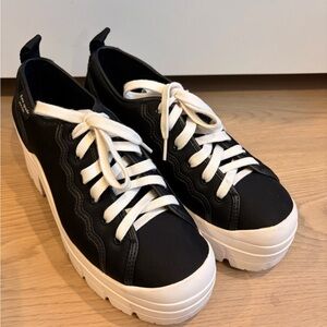 Kate Spade Black and Cream Sneakers